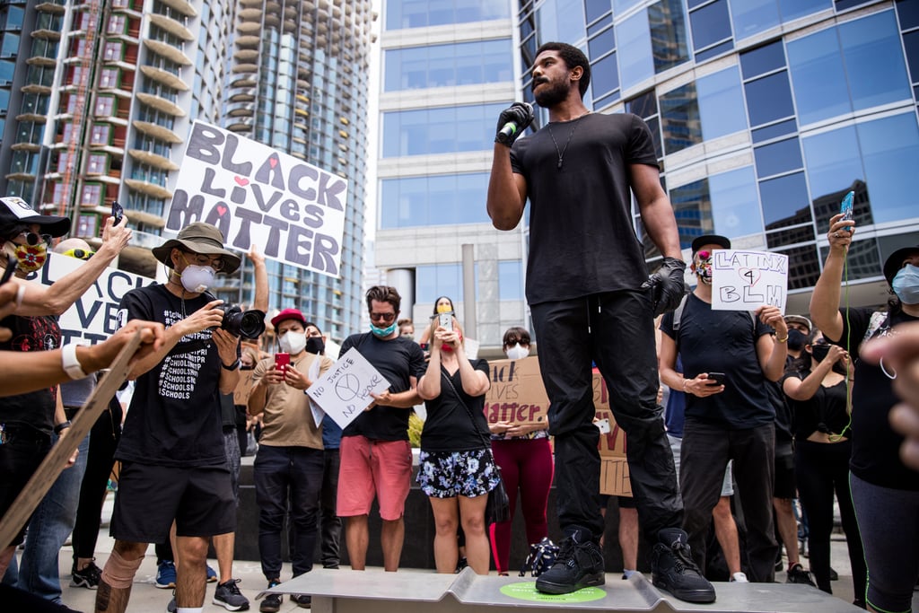 Michael B. Jordan Speaks at Black Lives Matter March in LA