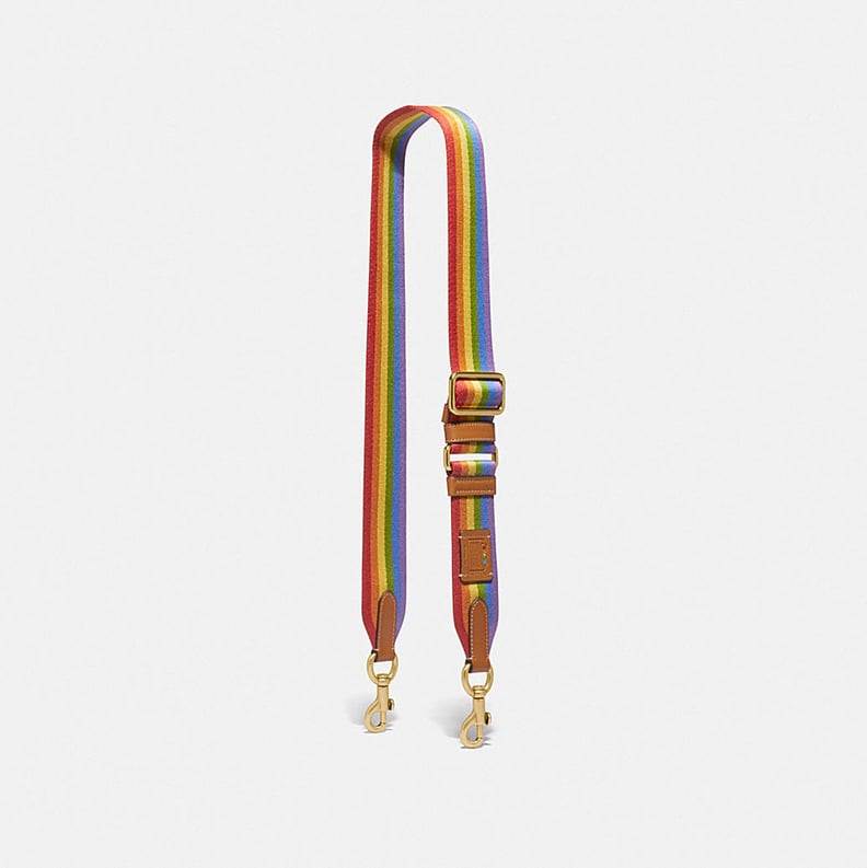 Coach Strap With Rainbow Stripe