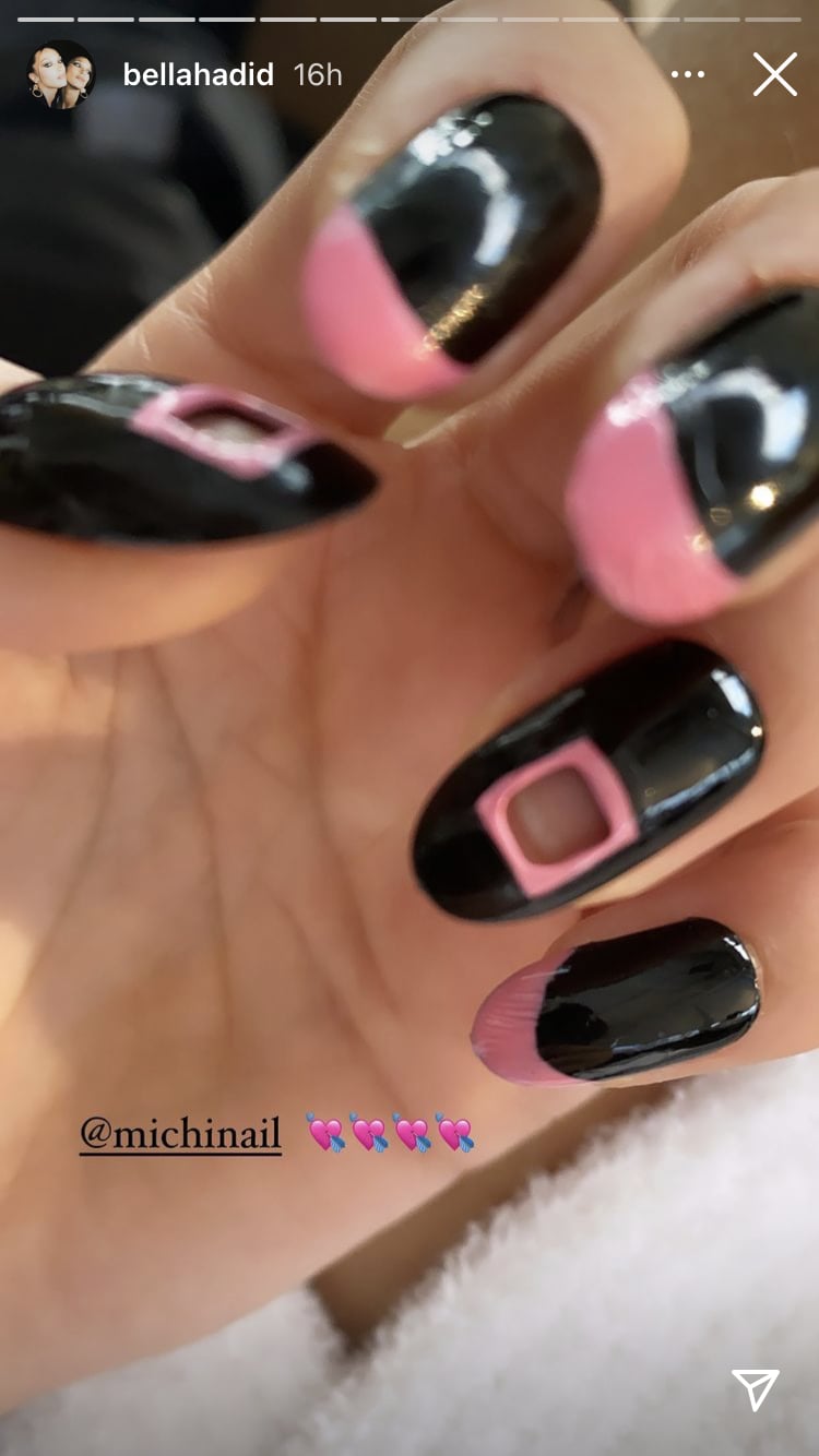 Bella Hadid's Holiday Nail Art