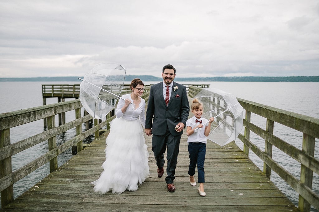 Little Girl Is Ring Bearer in Mom's Wedding