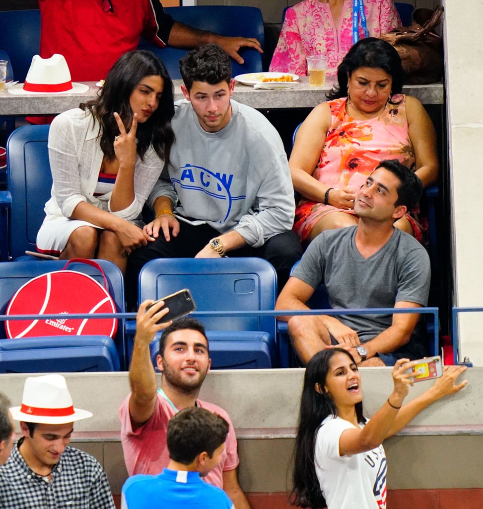 Priyanka Chopra White Dress With Nick Jonas at US Open