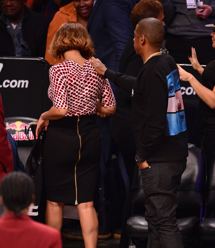Beyonce and Jay Z at Brooklyn Nets Game November 2014