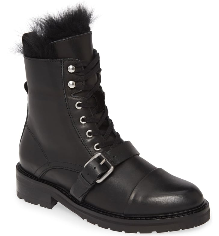 all saints shearling boots