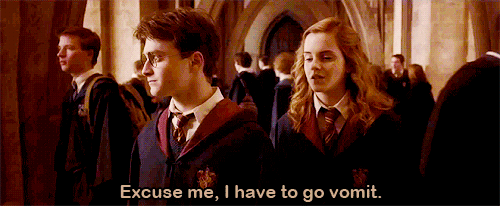 Every time Dolores Umbridge steps onto the screen (or page).