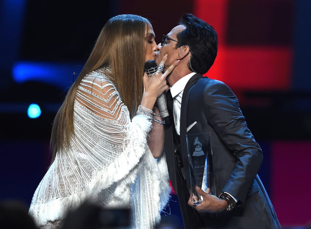 Jennifer Lopez Kissing Marc Anthony at Latin Grammys 2016