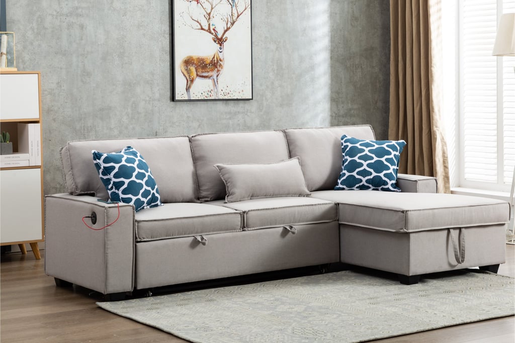Wide Sleeper Sofa and Chaise