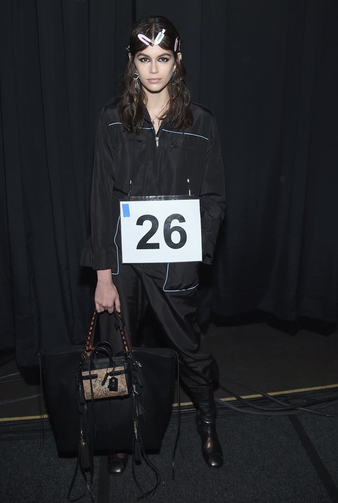 Before Owning the Runway, Kaia Posed Backstage