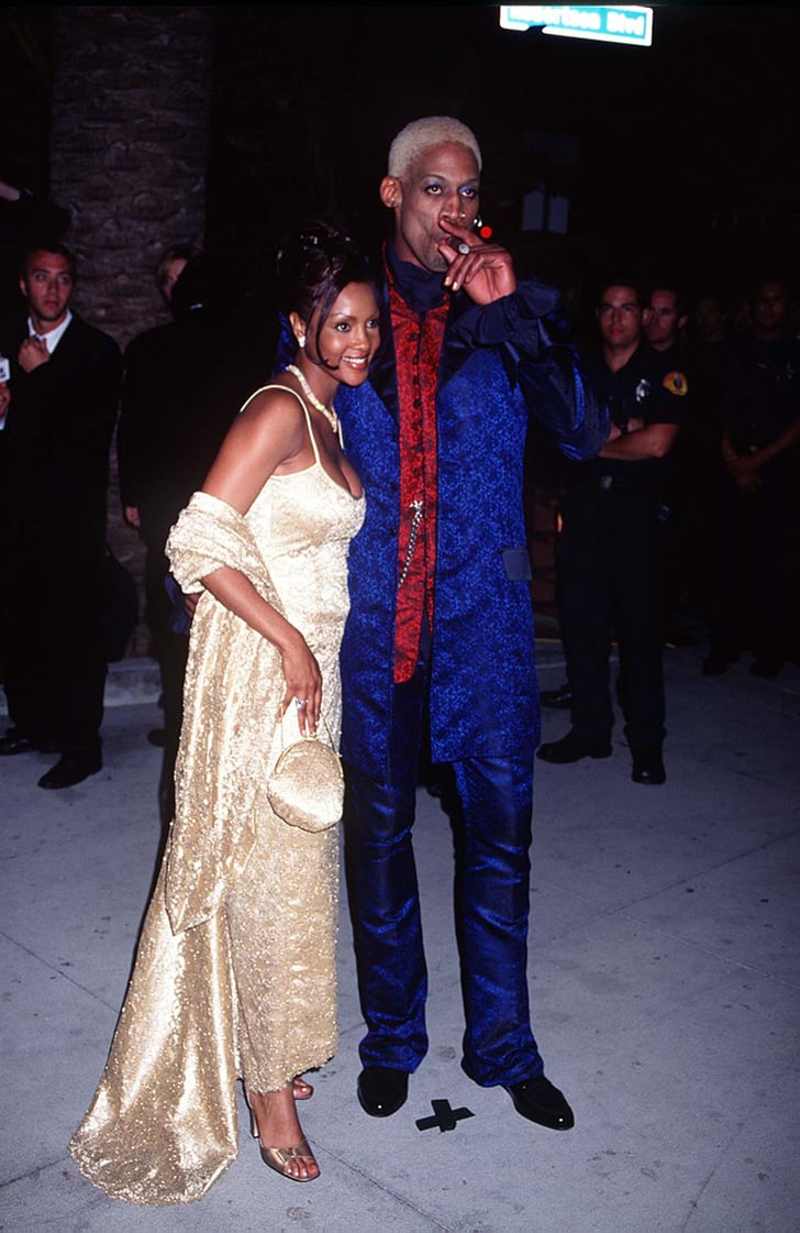 Dennis Rodman and Vivica A. Fox Celebrity Couples at the 1997 Oscars