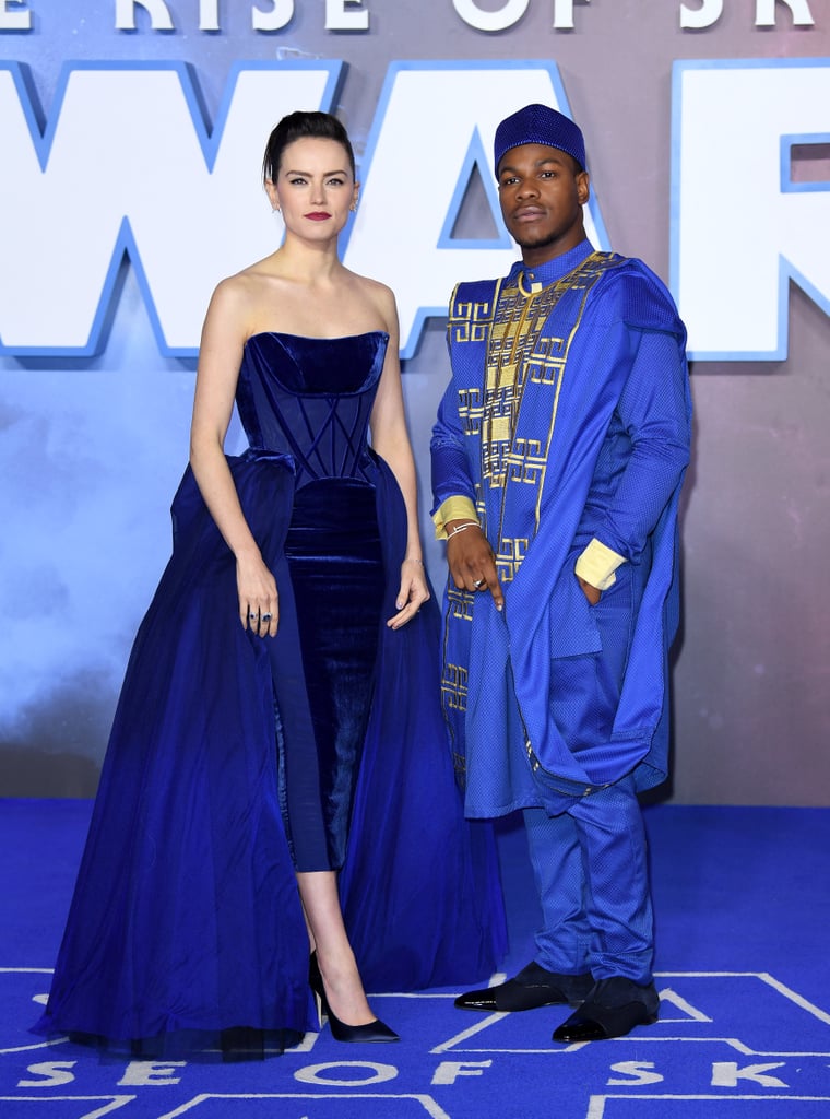 Daisy Ridley and John Boyega at the Star Wars: The Rise of Skywalker European Premiere