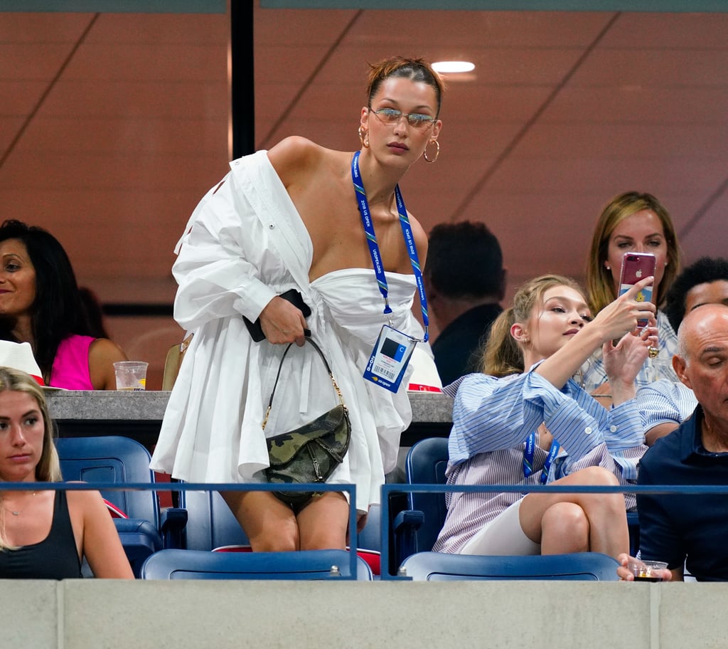 Gigi and Bella Hadid at US Open in Button-Downs 2018