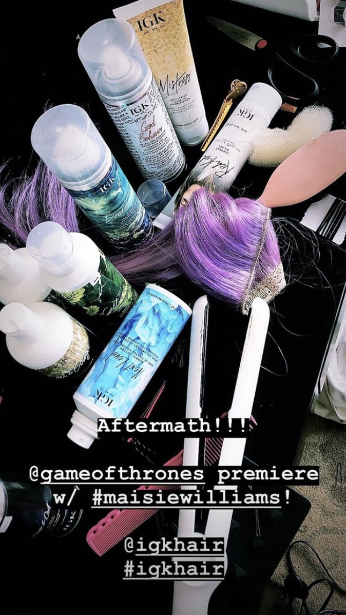 Maisie Williams With Purple Hair April 2019 | POPSUGAR ...