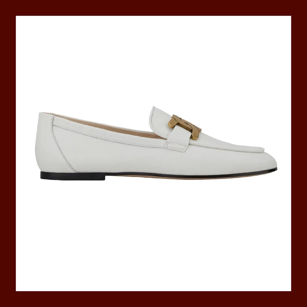 Tod's Kate Chain Calfskin Flat Loafers