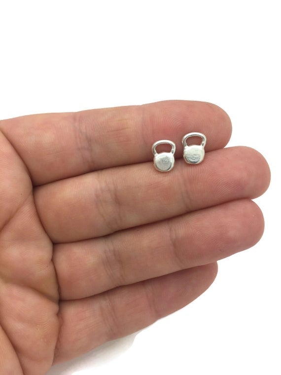 kettlebell earrings