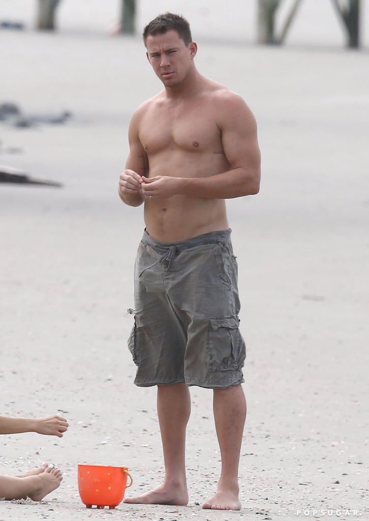 Channing Tatum and Jenna Dewan Beach Pictures 2014