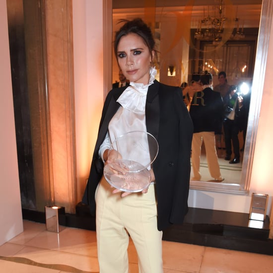 Victoria Beckham Yellow Pants at Harper's Bazaar Awards