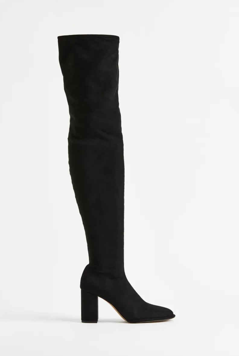 Black Over-The-Knee Boots: H&M