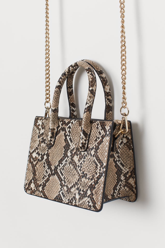 H&M Snakeskin Patterned Mini Handbag