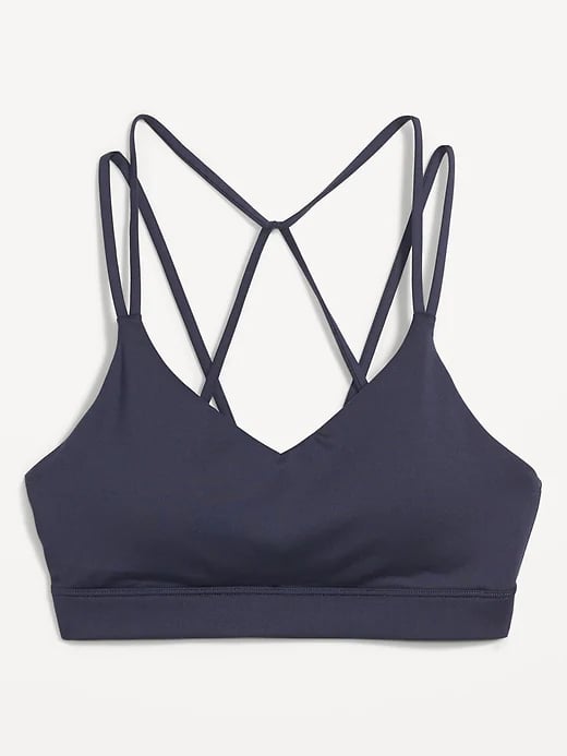 Light Support Strappy V-Neck Sports Bra