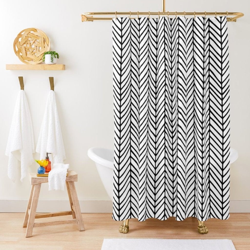 Herringbone Tribal Shower Curtain