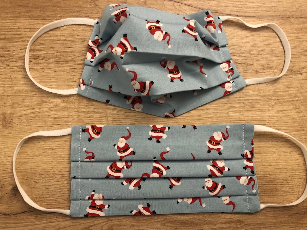 Reusable Cotton Santa Face Mask