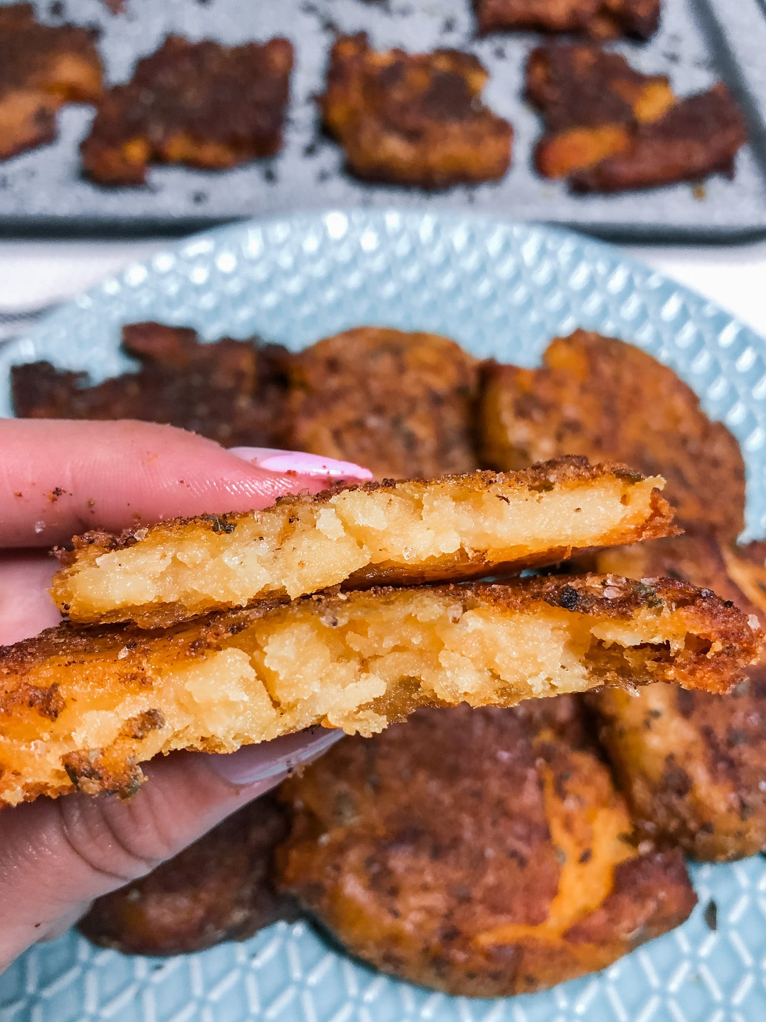 Mini Crispy Smashed Potatoes - Kayla's Kitch and Fix