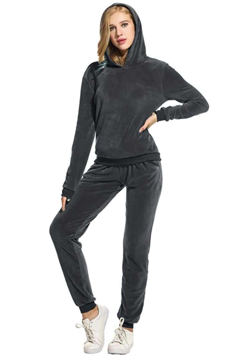 Hotouch Women's Solid Velour Sweatsuit
