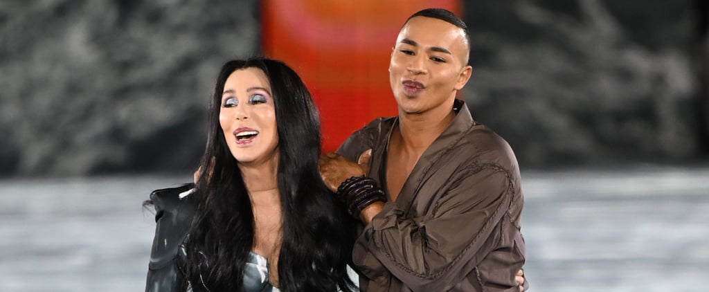 Cher Wears a Metallic Catsuit to Close Out the Balmain Show