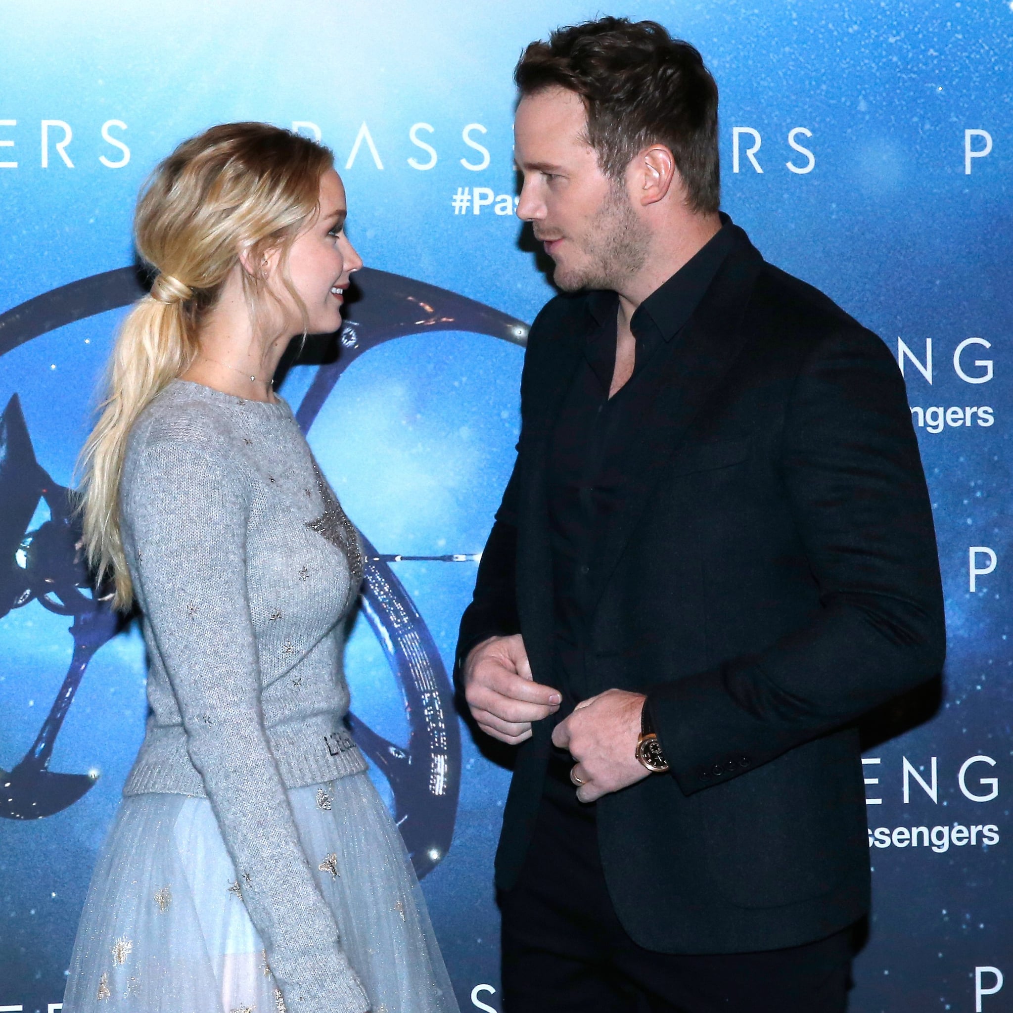 Jennifer Lawrence And Chris Pratt At Paris Passengers Event Popsugar Celebrity Australia Photo 4