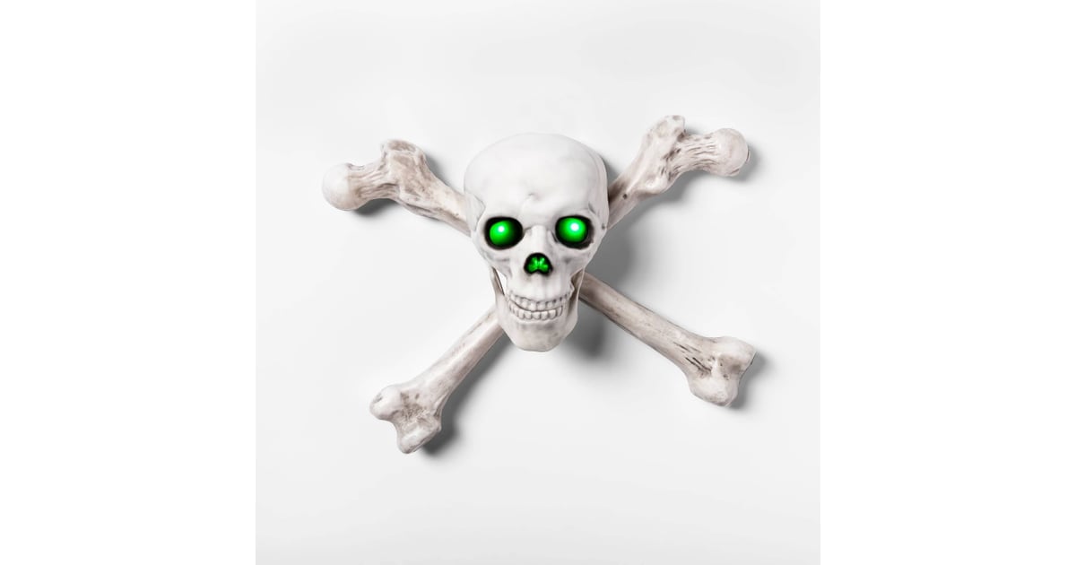 Light Up Skull And Crossbones Halloween Wall Decor Target Halloween