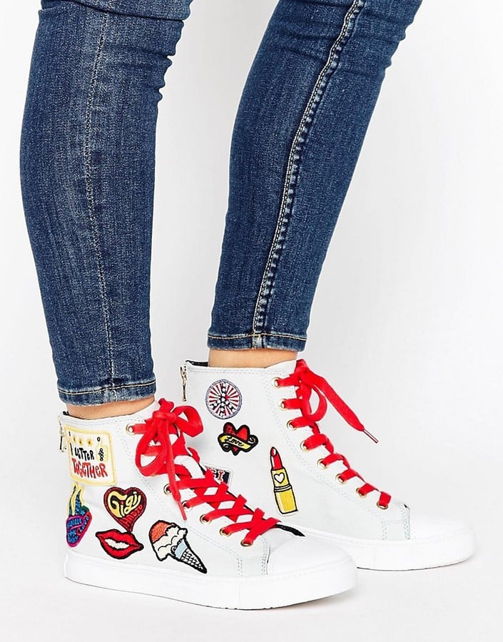 Dingy Katedral prik Tommy Hilfiger x Gigi Hadid White Patch Lace-Up High-Top Sneakers | 10 Red,  White, and Blue Sneakers You'll Want to Wear Well Past Fourth of July |  POPSUGAR Fashion Photo 5
