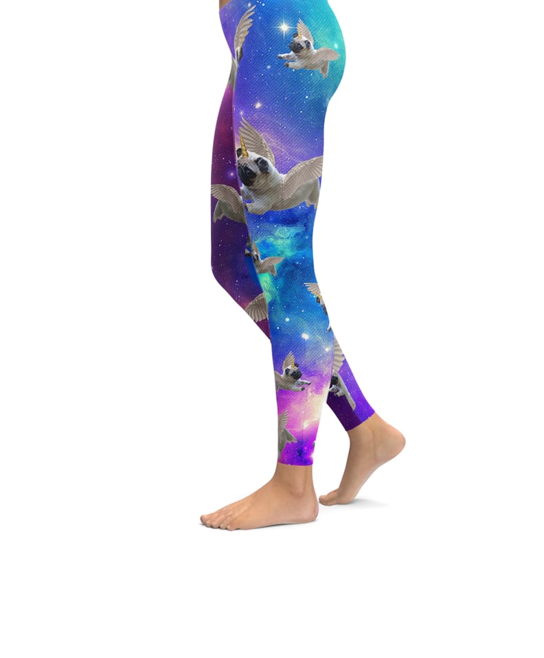Pug Unicorn Galaxy Leggings