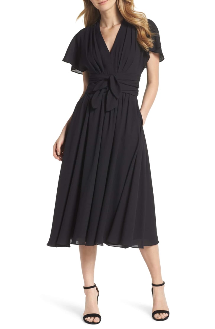 Gal Meets Glam Collection Jane Tie Waist Midi Dress | Best Black ...