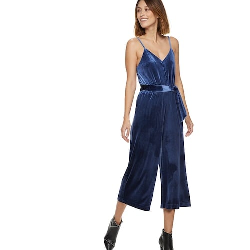 POPSUGAR Velvet Wide-Leg Jumpsuit