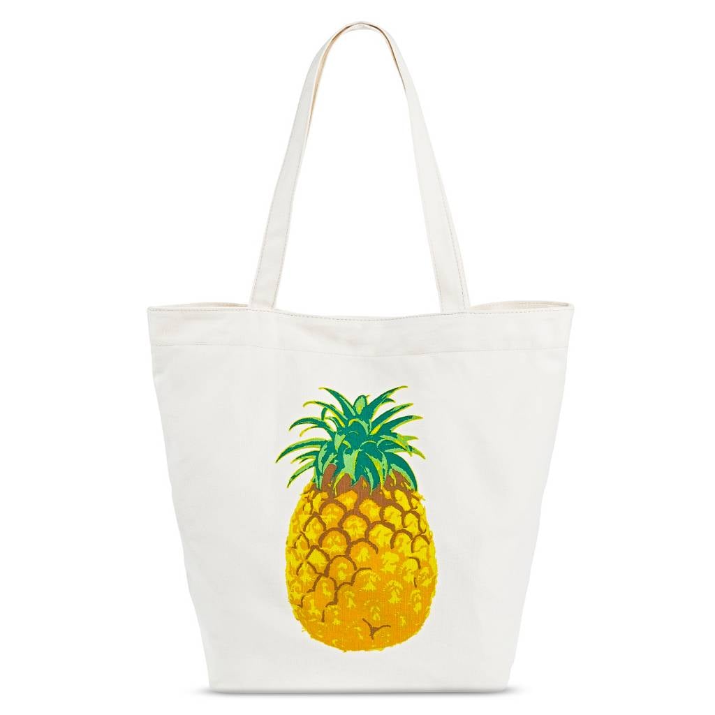 Twig & Arrow Women's Pineapple Print Canvas Tote Handbag ($20)