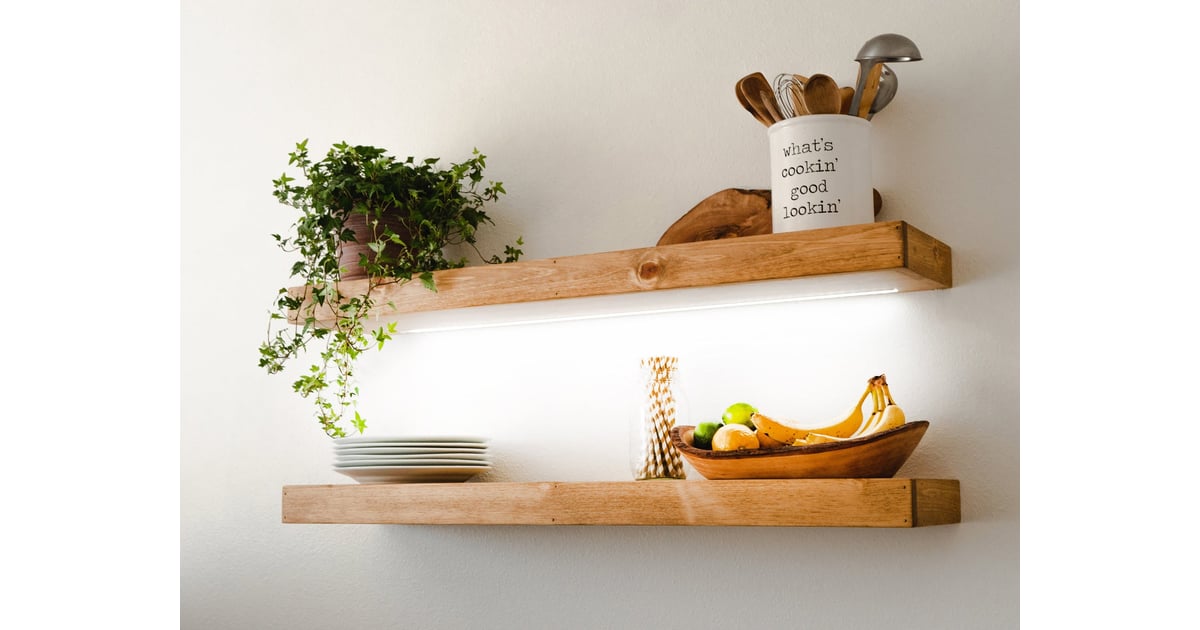 For Your Kitchen Wall Floating Shelf With LED Lights 