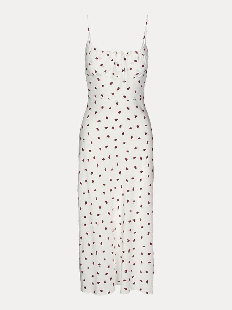 REALISATION PAR WHITE ALBA STRAWBERRY DRESS