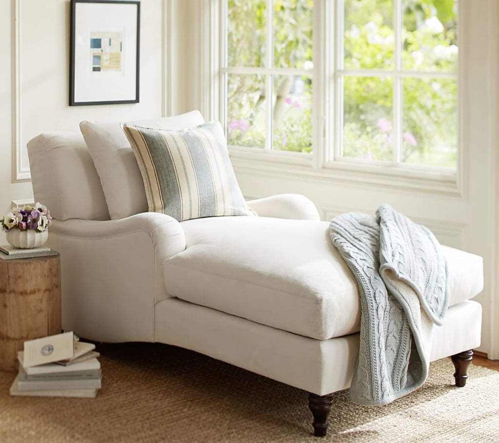 The Best Plush Fainting Couch: Pottery Barn Carlisle Upholstered Chaise Lounge