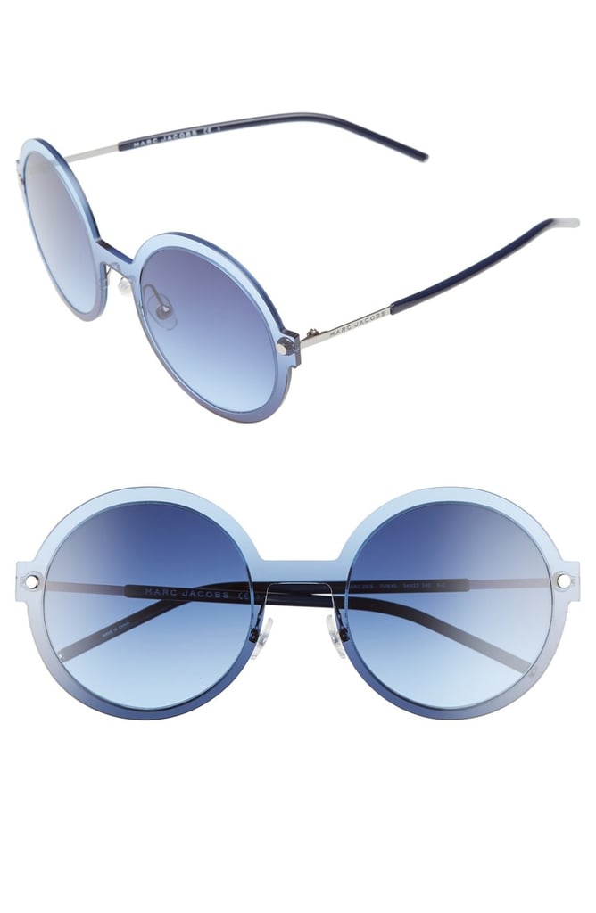 Take the trend for a test drive in these blue on blue
<product href="http://shop.nordstrom.com/s/marc-jacobs-54mm-round-sunglasses/4292027?cm_mmc=Linkshare-_-partner-_-10-_-1&siteId=J84DHJLQkR4-U6o0SmigUCsqyZ5EVR.B1w"> Marc Jacobs 54mm Round Sunglasses</product> ($170).