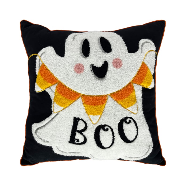 Michaels Halloween Decor: Ghost With Candy Corn Throw Pillow by Ashland