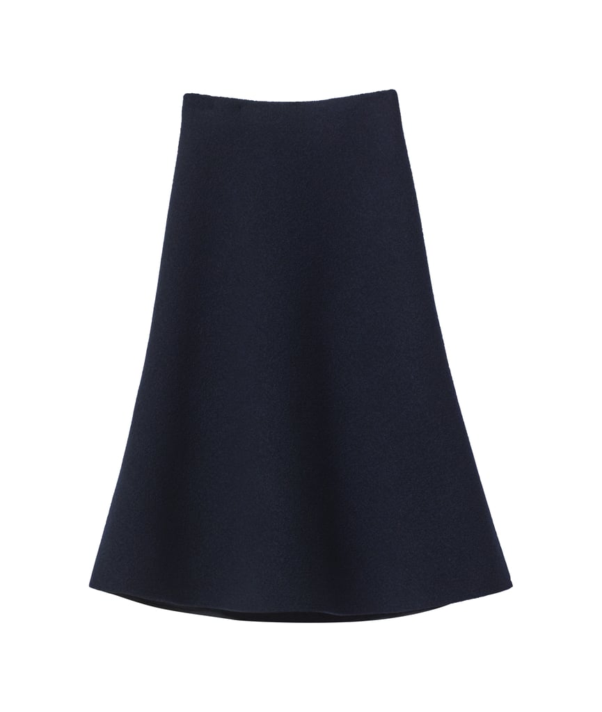 H&M Knee-Length Wool Skirt | H&M Fall 2018 Studio Collection | POPSUGAR ...