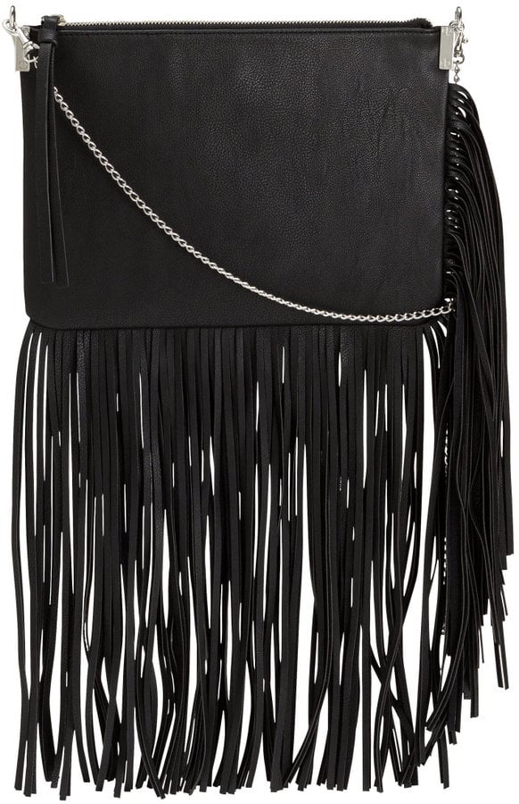 Black fringe shop purse h&m