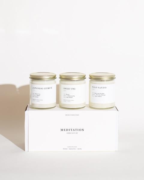 Brooklyn Candle Studio Meditation Minimalist Candle Gift Set