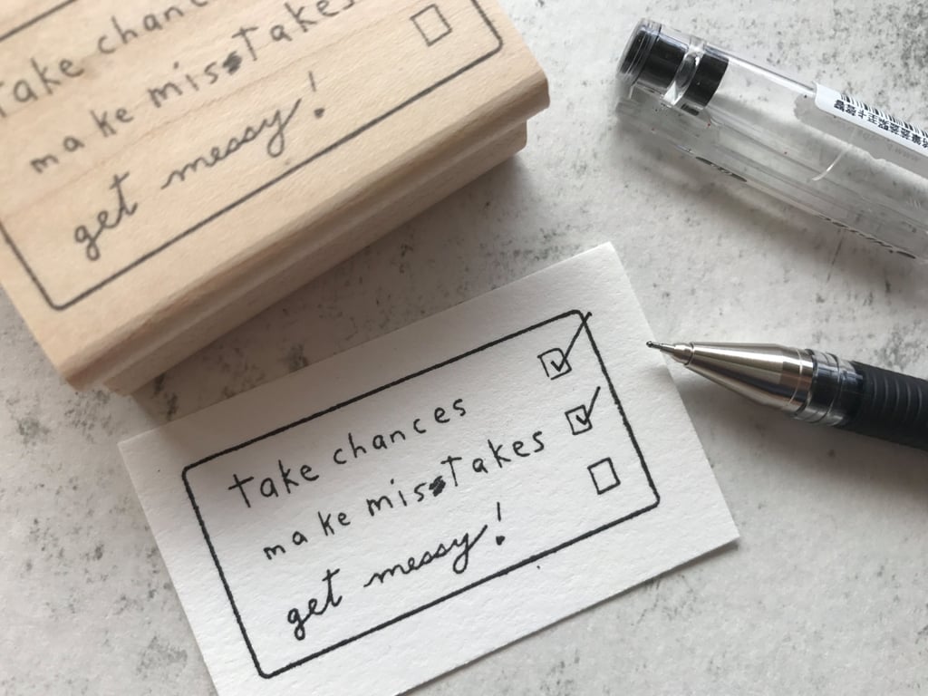 "Make Mistakes" Ms. Frizzle Stamp ($16)