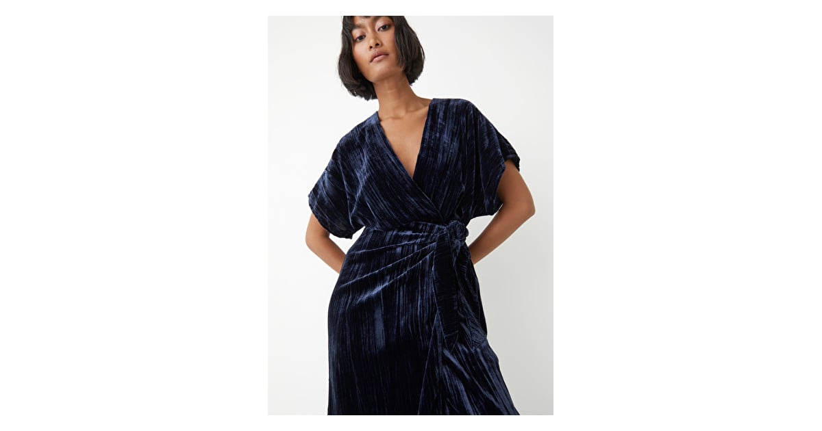 Stories Velvet Wrap Midi Dress ...