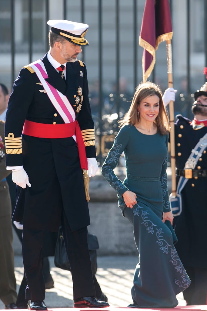 Queen Letizia at a Ceremony at the Royal Palace in Spain