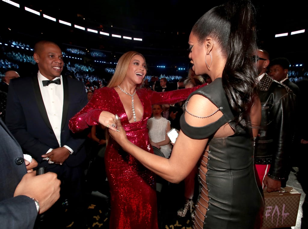 Laverne Cox and Beyonce at the 2017 Grammys Pictures