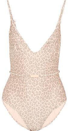 Zimmermann Belted Leopard-Print Swimsuit