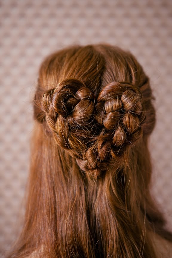 Braided Heart Half Ponytail