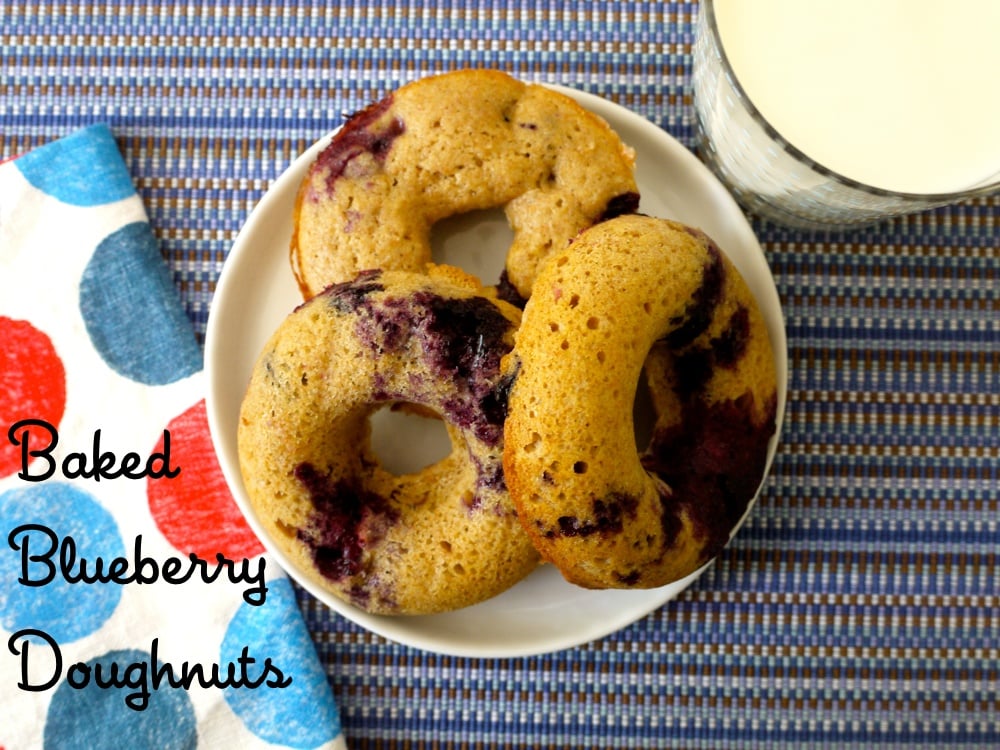 Baked Blueberry Doughnuts