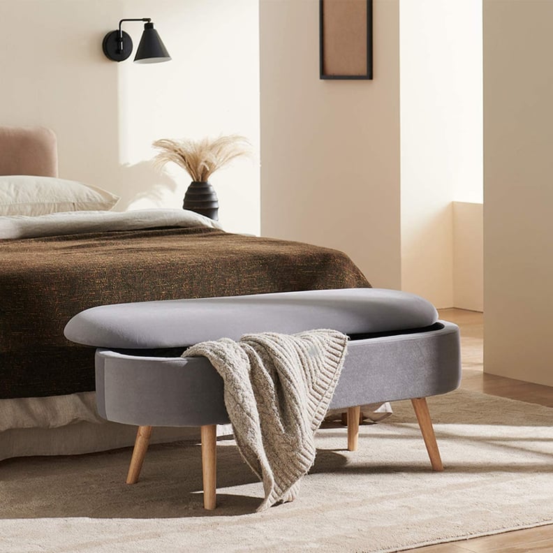 For Your Bedroom: Harmati Velvet Storage Bench